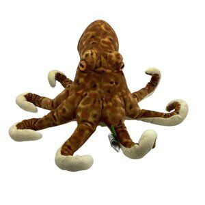 Realistic Octopus Plush Toy By Wild Republic 13”x9” Soft Brown Stuffed Animal